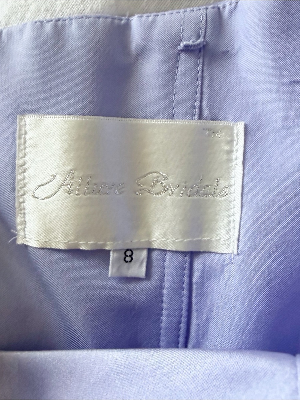 Allure Bridal Lilac Satin Bridesmaid Special Occasion Dress - Picture 5 of 7